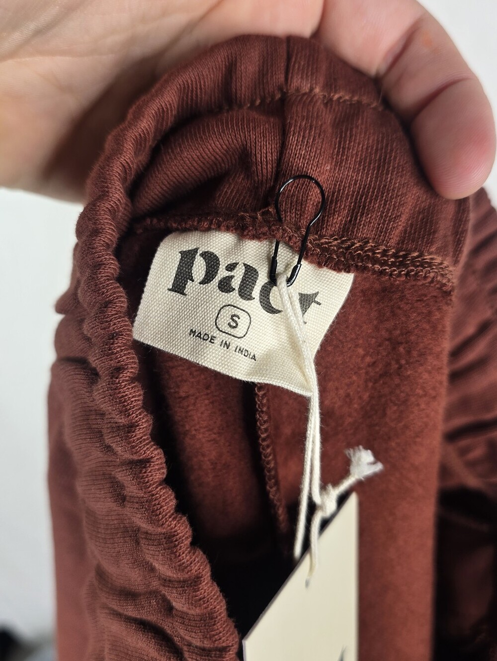 Pact Womens Small One For All Unisex Mahogany Dark Burnt Orange Sweatpants - Picture 9 of 9
